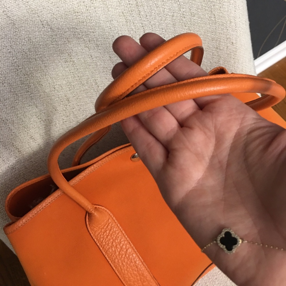 Authentic HERMES Garden Party tote PM orange canvas - Picture 12 of 15